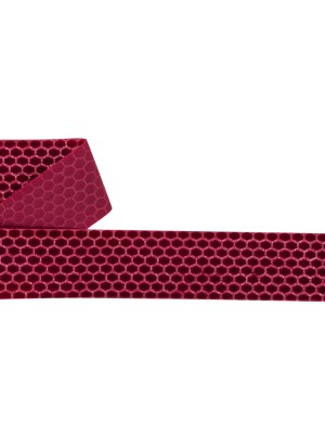 Italian Red Honeycomb Velvet Burnout Trim – 1.4375″ Italian Red Honeycomb Velvet Burnout Trim – 1.4375″