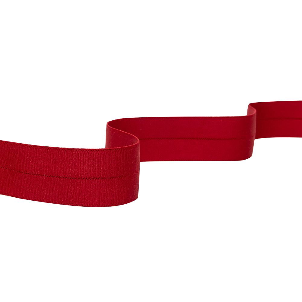 Italian Red Foldover Elastic Trim – 1.2″ Italian Red Foldover Elastic Trim – 1.2″