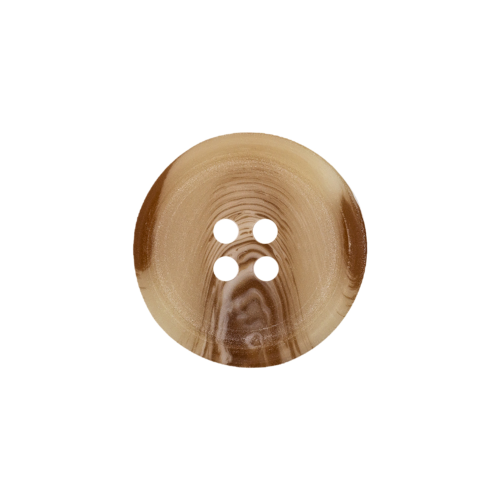 Beige and Brown Swirl 4-Hole Plastic Button – 32L/20mm Beige and Brown Swirl 4-Hole Plastic Button – 32L/20mm