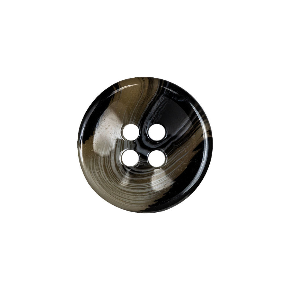 Translucent Teak, White and Tap Shoe 4-Hole Swirl Saucer Button – 30L/19mm Translucent Teak, White and Tap Shoe 4-Hole Swirl Saucer Button – 30L/19mm