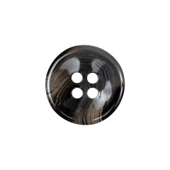 Translucent Smoke, Gray and Black 4-Hole Swirl Saucer Button – 32L/20mm Translucent Smoke, Gray and Black 4-Hole Swirl Saucer Button – 32L/20mm