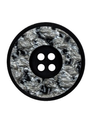 Steeple Gray and Peat 4-Hole Molded Plastic Button – 40L/25.5mm Steeple Gray and Peat 4-Hole Molded Plastic Button – 40L/25.5mm