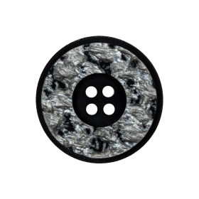 Steeple Gray and Peat 4-Hole Molded Plastic Button – 40L/25.5mm Steeple Gray and Peat 4-Hole Molded Plastic Button – 40L/25.5mm