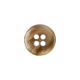 Chestnut and Beige Swirl Translucent 4-Hole Low Convex Top Plastic Button – 24L/15mm Chestnut and Beige Swirl Translucent 4-Hole Low Convex Top Plastic Button – 24L/15mm