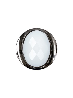 White and Gunmetal 2-Piece Faceted Shank Back Button – 30L/19mm White and Gunmetal 2-Piece Faceted Shank Back Button – 30L/19mm