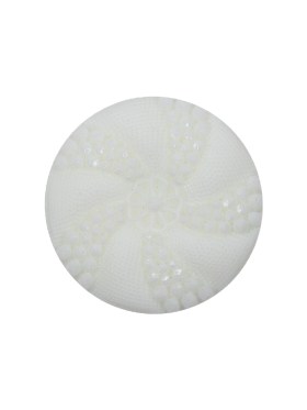 White 2-Sided Bevel Cut Shank Back Plastic Button – 36L/23mm White 2-Sided Bevel Cut Shank Back Plastic Button – 36L/23mm