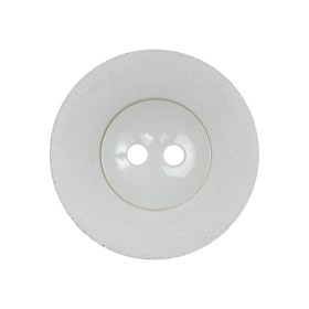 White Shiny Two-Hole Button with Matte Textured Concaving Rim – 44L/28mm White Shiny Two-Hole Button with Matte Textured Concaving Rim – 44L/28mm