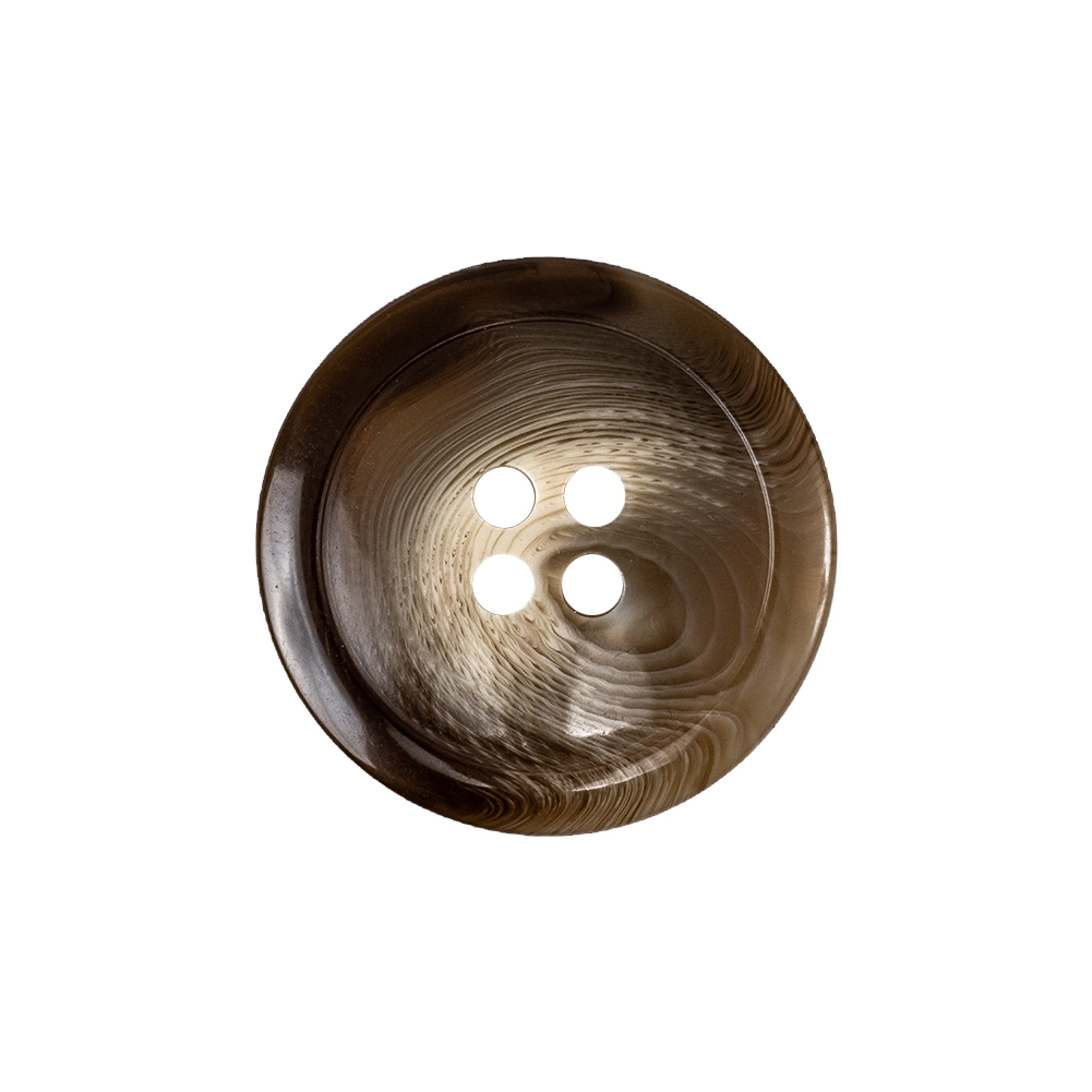Taupe and Nut Brown Swirl Convex 4-Hole Button with Subtle Rim – 36L/23mm Taupe and Nut Brown Swirl Convex 4-Hole Button with Subtle Rim – 36L/23mm