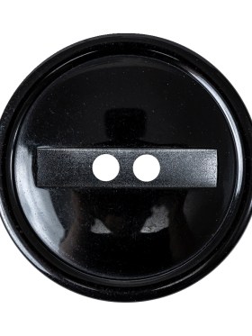 Carbon Black 2-Hole Channel Style Plastic Button – 54L/34mm Carbon Black 2-Hole Channel Style Plastic Button – 54L/34mm