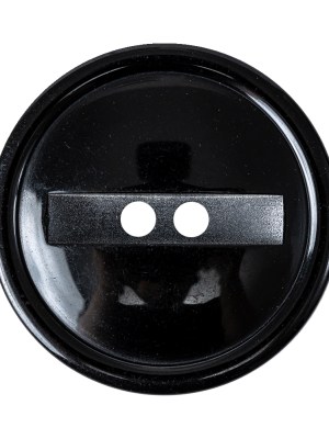 Carbon Black 2-Hole Channel Style Plastic Button – 54L/34mm Carbon Black 2-Hole Channel Style Plastic Button – 54L/34mm