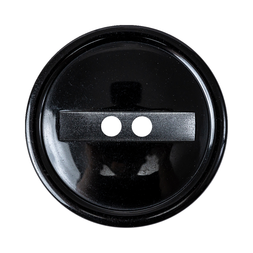 Carbon Black 2-Hole Channel Style Plastic Button – 54L/34mm Carbon Black 2-Hole Channel Style Plastic Button – 54L/34mm