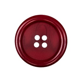 Crisp Red Tire Shaped Rim 4-Hole Plastic Button – 40L/25.5mm Crisp Red Tire Shaped Rim 4-Hole Plastic Button – 40L/25.5mm