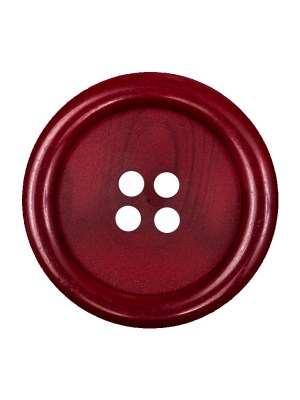 Crisp Red Tire Shaped Rim 4-Hole Plastic Button – 40L/25.5mm Crisp Red Tire Shaped Rim 4-Hole Plastic Button – 40L/25.5mm