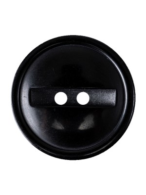 Carbon Black 2-Hole Channel Style Plastic Button – 40L/25.5mm Carbon Black 2-Hole Channel Style Plastic Button – 40L/25.5mm