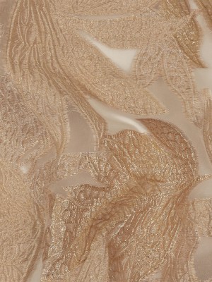 Metallic Gold and Beige Leafy Luxury Burnout Brocade Metallic Gold and Beige Leafy Luxury Burnout Brocade