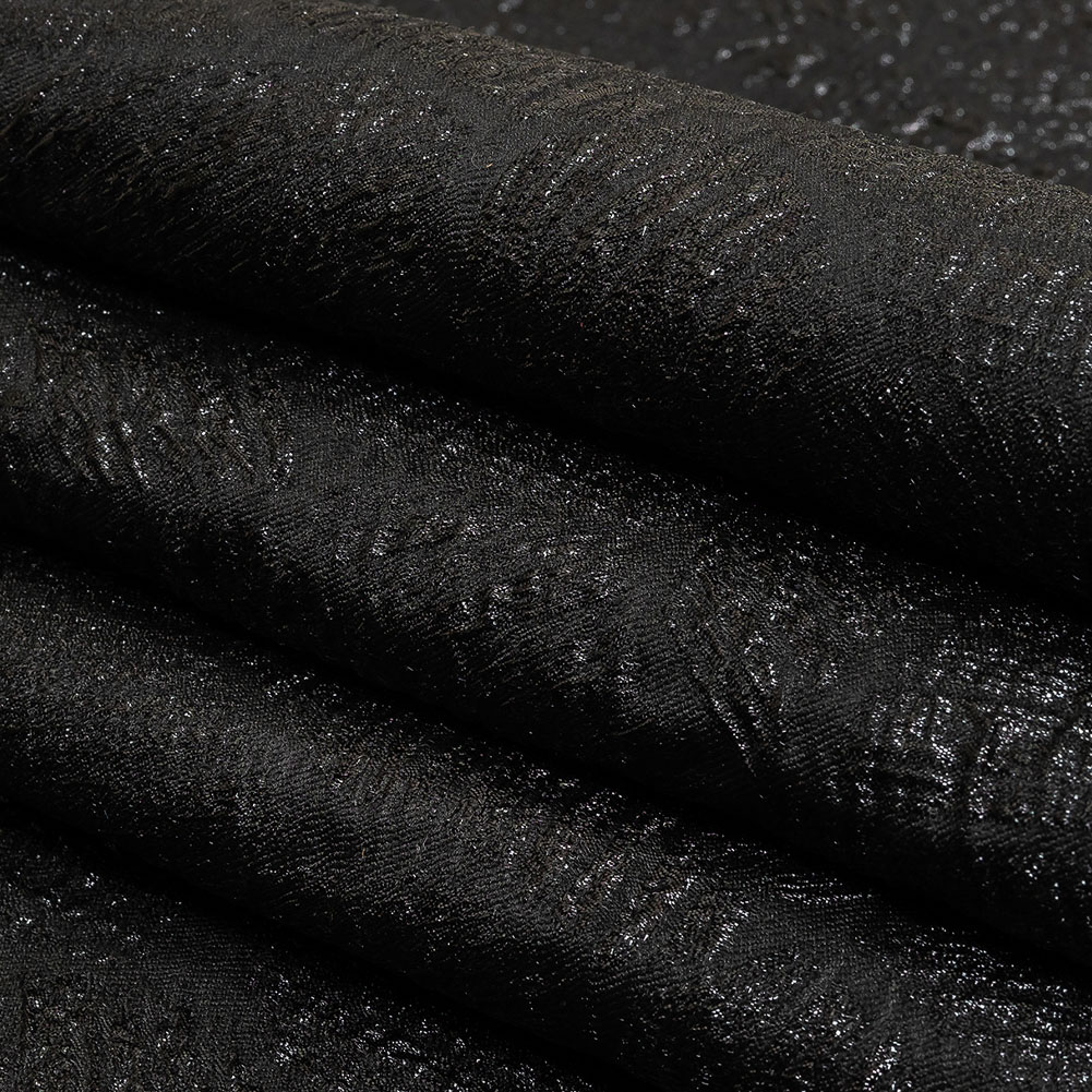 Metallic Black Abstract Hatching Luxury Brocade Metallic Black Abstract Hatching Luxury Brocade