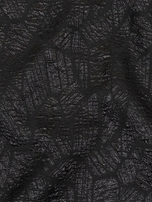 Metallic Black Abstract Hatching Luxury Brocade Metallic Black Abstract Hatching Luxury Brocade