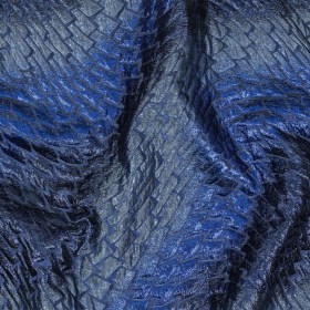Metallic Royal Blue, Silver and Black Abstract Mosaic Luxury Brocade Metallic Royal Blue, Silver and Black Abstract Mosaic Luxury Brocade