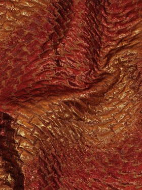 Metallic Copper, Scarlet and Wine Abstract Mosaic Luxury Brocade Metallic Copper, Scarlet and Wine Abstract Mosaic Luxury Brocade