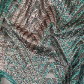 Metallic Teal and Pale Pink Abstract Sheer Luxury Burnout Brocade Metallic Teal and Pale Pink Abstract Sheer Luxury Burnout Brocade