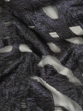 Metallic Navy and Black Abstract Luxury Burnout Brocade Metallic Navy and Black Abstract Luxury Burnout Brocade