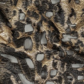 Metallic Gold and Black Abstract Luxury Burnout Brocade Metallic Gold and Black Abstract Luxury Burnout Brocade