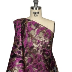 Metallic Purple and Gold Abstract Luxury Burnout Brocade Metallic Purple and Gold Abstract Luxury Burnout Brocade