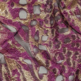 Metallic Purple and Gold Abstract Luxury Burnout Brocade Metallic Purple and Gold Abstract Luxury Burnout Brocade