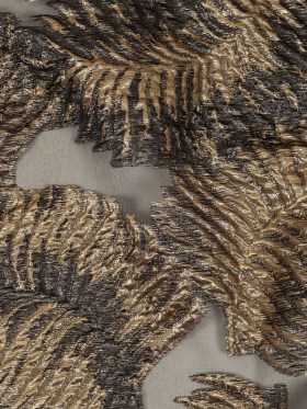 Metallic Gold and Black Leafy Luxury Burnout Brocade Metallic Gold and Black Leafy Luxury Burnout Brocade