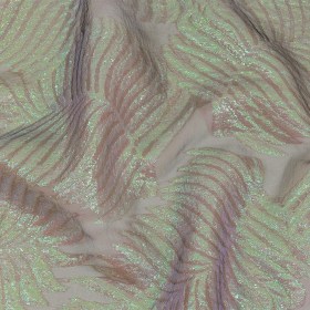 Metallic Iridescent Blue and Green Leafy Luxury Burnout Brocade Metallic Iridescent Blue and Green Leafy Luxury Burnout Brocade