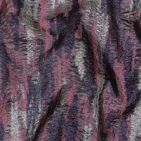 Metallic Aubergine, Silver and Rose Painterly Stripes Luxury Brocade Metallic Aubergine, Silver and Rose Painterly Stripes Luxury Brocade