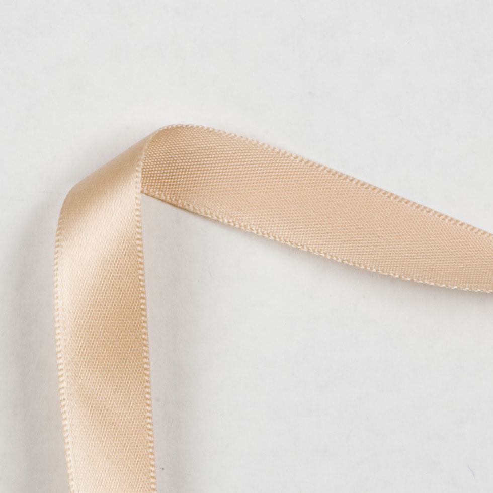 1/4" Tan Single Face Satin Ribbon