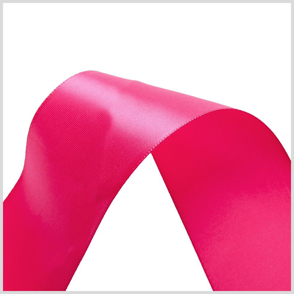 1.5" Shocking Pink Single Face Satin Ribbon