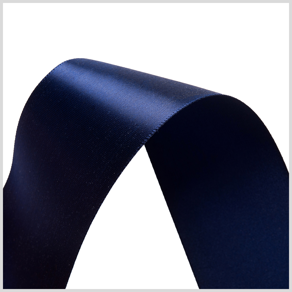 1.5" Navy Single Face Satin Ribbon