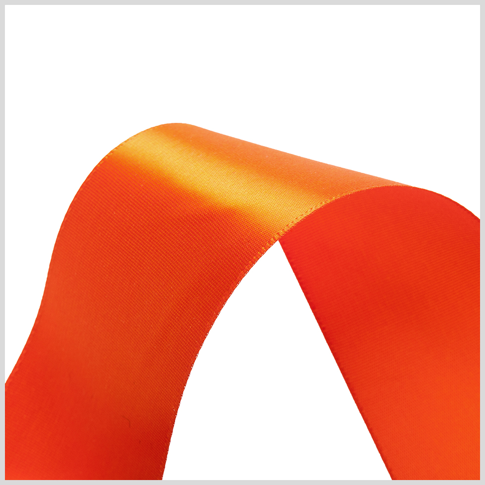 1.5" Orange Single Face Satin Ribbon