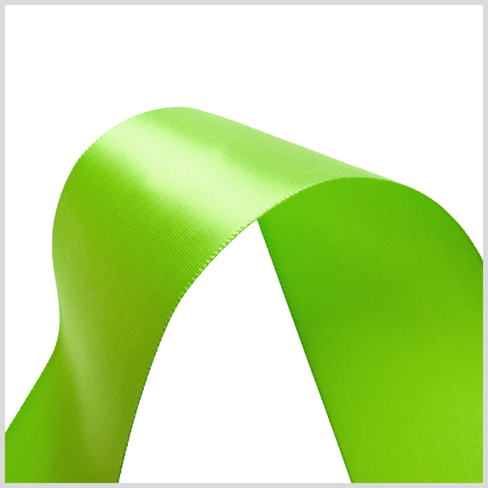 1.5" Apple Green Single Face Satin Ribbon