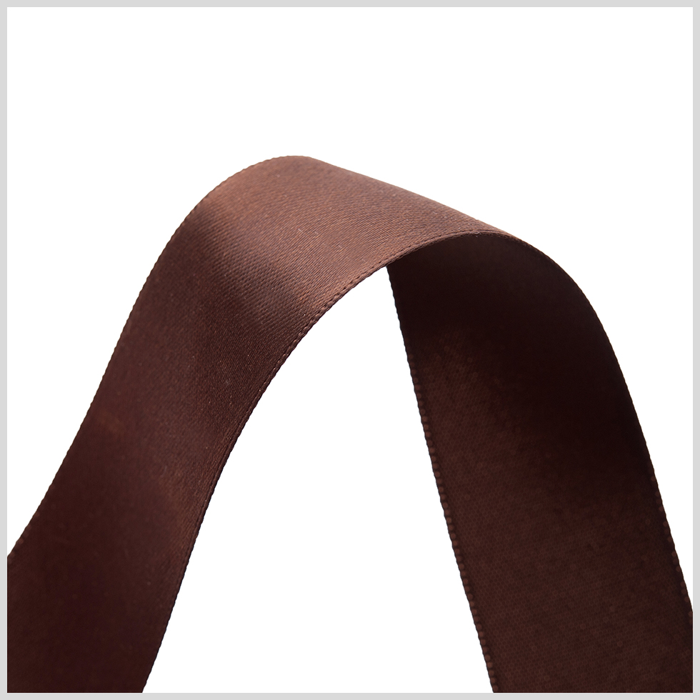 7/8" Brown Double Face Satin Ribbon