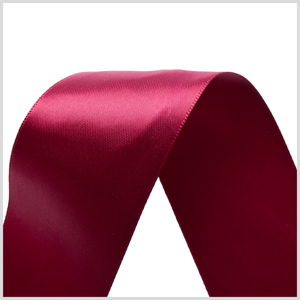1.5" Wine Double Face Satin Ribbon