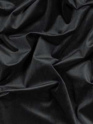 Ultra Soft Polyester Velvet – Noir – British Imported Ultra Soft Polyester Velvet – Noir – British Imported