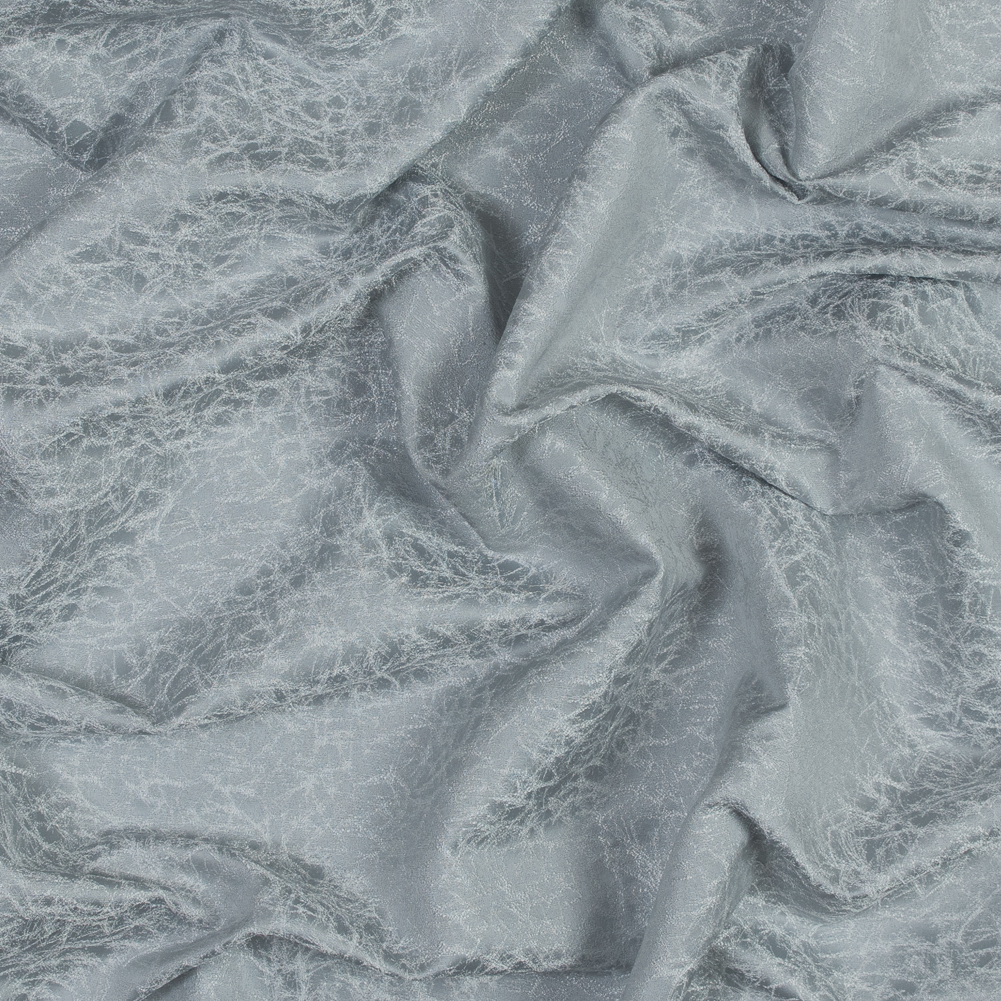 Satin-Faced Jacquard – Silver Cracked – British Imported Satin-Faced Jacquard – Silver Cracked – British Imported