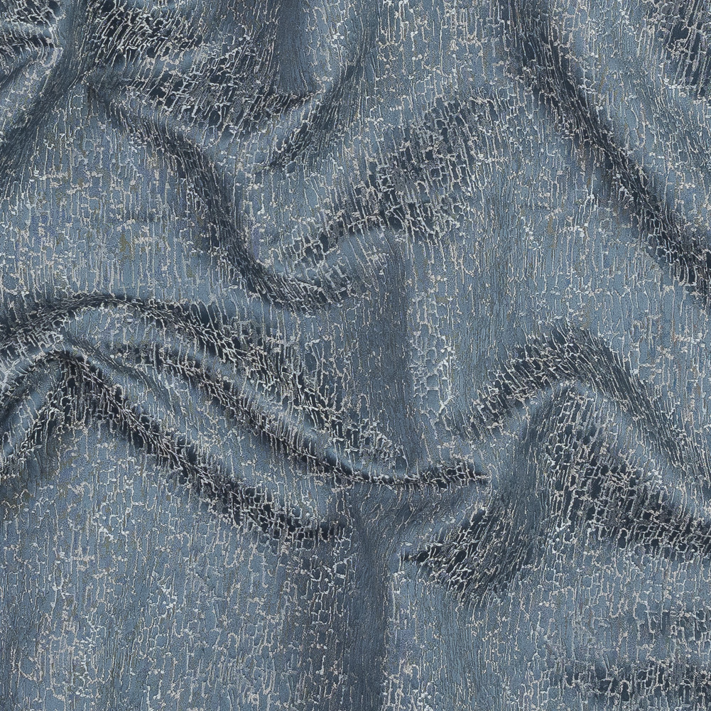Satin-Face Jacquard – Sky Crackle – British Imported Satin-Face Jacquard – Sky Crackle – British Imported