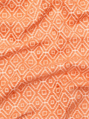 Chenille Jacquard – Nectarine Diamond Geometric – British Imported Chenille Jacquard – Nectarine Diamond Geometric – British Imported