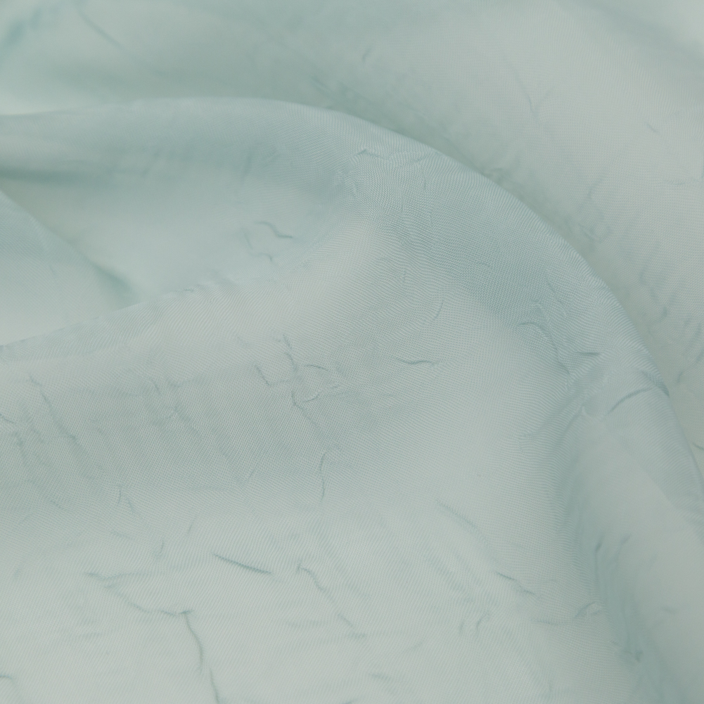Wrinkled Drapery Sheer Fabric – Aqua – British Imported Wrinkled Drapery Sheer Fabric – Aqua – British Imported