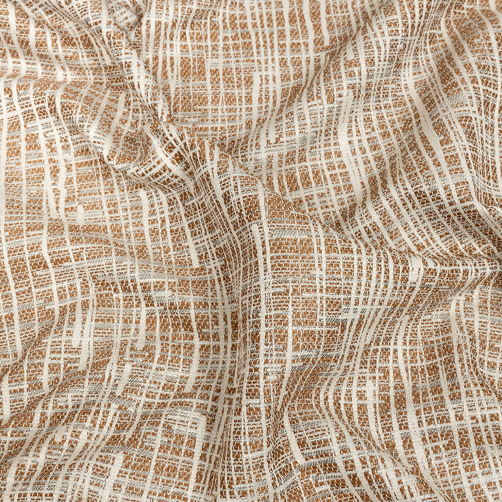 Striated Drapery Woven – Terracotta – British Imported Striated Drapery Woven – Terracotta – British Imported