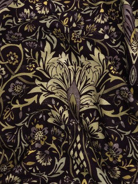 Cotton Canvas Print – Plum Arts and Crafts Floral – British Imported Cotton Canvas Print – Plum Arts and Crafts Floral – British Imported