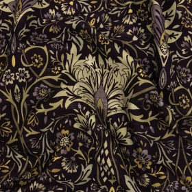 Cotton Canvas Print – Plum Arts and Crafts Floral – British Imported Cotton Canvas Print – Plum Arts and Crafts Floral – British Imported