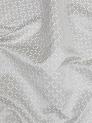 Satin-Faced Jacquard – Platinum Broken Diamonds – British Imported Satin-Faced Jacquard – Platinum Broken Diamonds – British Imported
