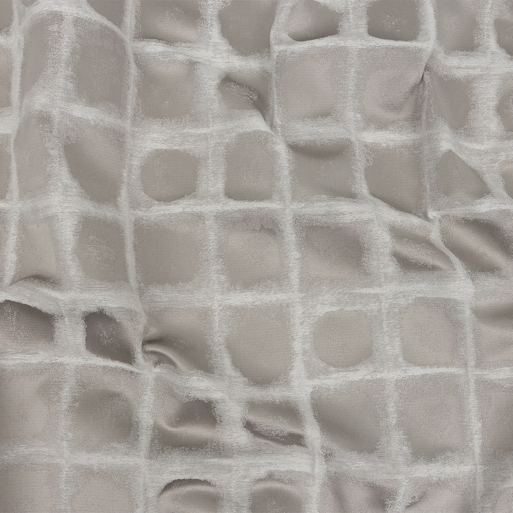 Drapery Jacquard – Pewter Painterly Squares – British Imported Drapery Jacquard – Pewter Painterly Squares – British Imported