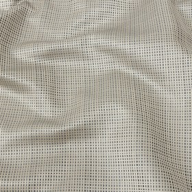 Satin-Faced Jacquard – Pewter Little Squares – British Imported Satin-Faced Jacquard – Pewter Little Squares – British Imported