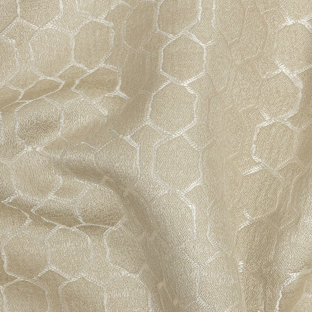 Polyester Jacquard – Champagne Honeycombs – British Imported Polyester Jacquard – Champagne Honeycombs – British Imported